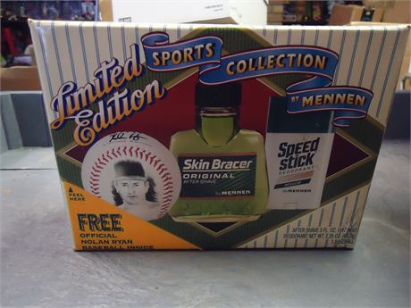 Limited Edition Sports Collection Aftershave & Deodorant & Nolan Ryan Baseball