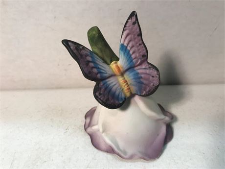 Ceramic Bell Flower with Butterfly