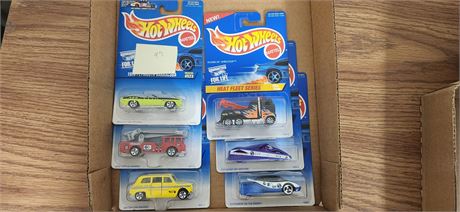 Six vintage hot wheels