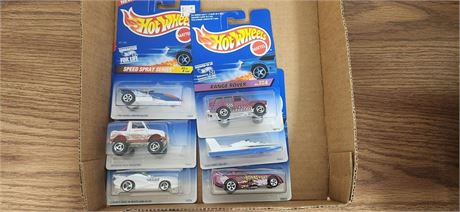 Six vintage hot wheels