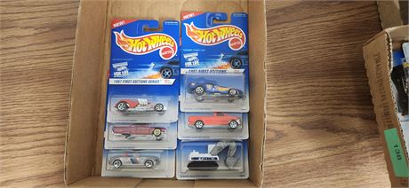 Six vintage hot wheels