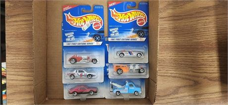 Six vintage hot wheels