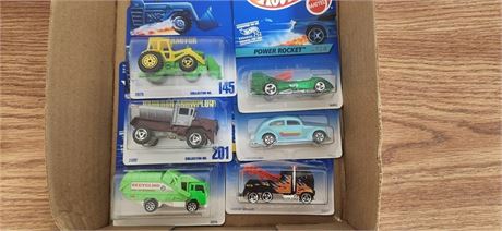 Six vintage hot wheels