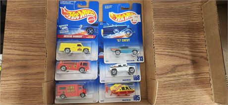 Six vintage hot wheels