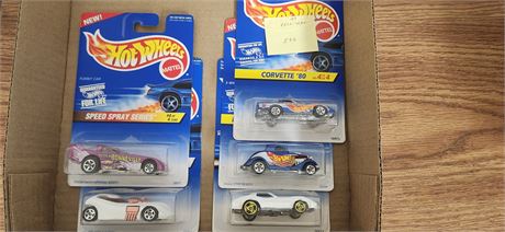 Six vintage hot wheels