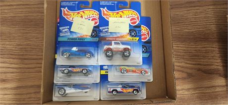 Six vintage hot wheels