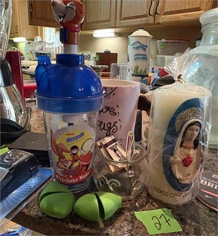 Misc Lot, Nesquik Mixer, Mug, Candle, Matchbooks