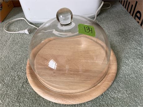 Wood Tray with Glass Lid