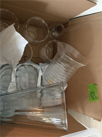 Glass Vases and Dishes Lot
