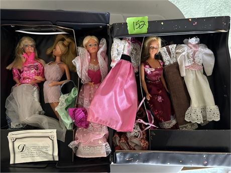 Vintage Barbie "Rockers" Case and Barbies