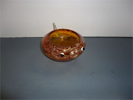 Art Deco Blown Glass Blowfish. Unmarked