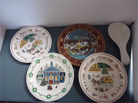 Decorative Collector Plates & Spoon Rest