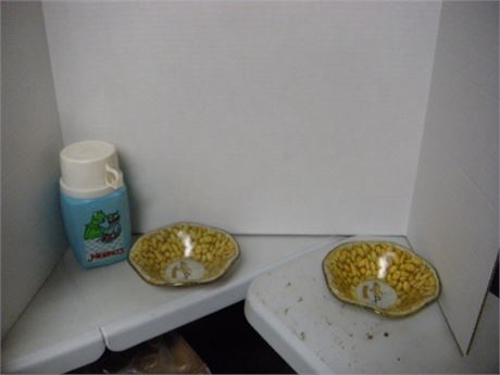 Mr. Peanut Bowls & Muppet Thermos