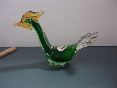 Art Deco Blown Glass Bird.