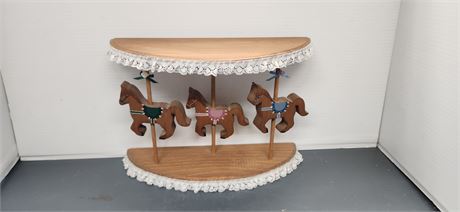 Wood Carousel Shelf Wall Hanger