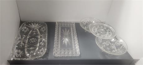 Lot of clear glassware