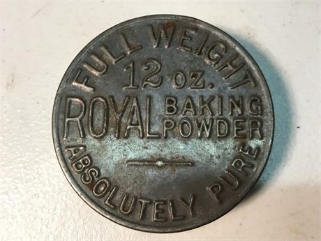 Vintage Royal Baking Powder Tin Lid