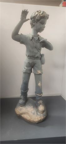 Statue, plastic, broken neck