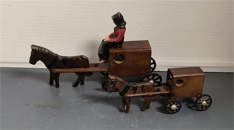 Amish Horse & Buggies & Amish Woman Figure