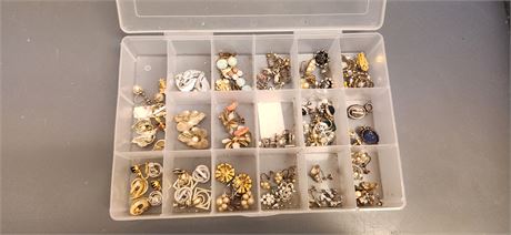 Vintage Earrings & Storage Case