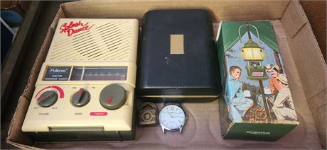 Pollenex AM/FM Shower Radio & Avon Wild Country After Shave & Misc. Items