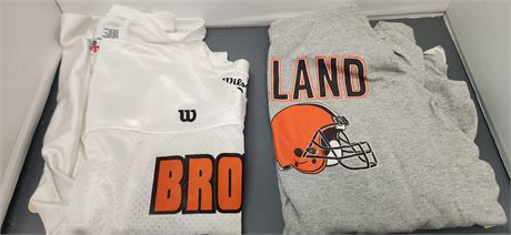 1 Cleveland Browns Shirt. One Questionable.  Size YXL & Size 2XL
