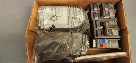 Lot Of 220 Outlets & Breakers