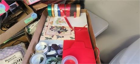 Lot Of Christmas Ribbon & Misc.