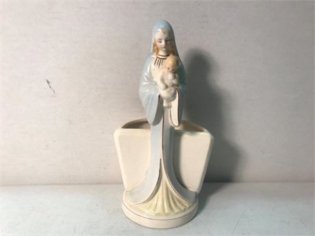 Vintage Porcelain Virgin Mary Planter 1950-60's