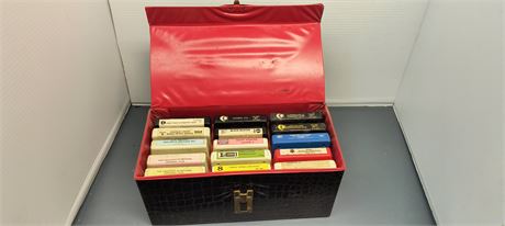 8 Track Tapes & Storage Case