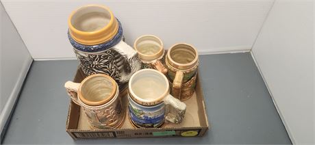 Lot of beer steins