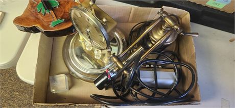 Clock and lamp