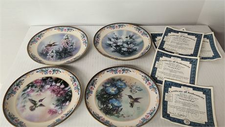 Bradford Exchange Collectible Plates With Certificates Of Authenticity