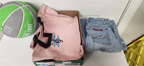 Spalding Fast Break Ball & Tote Bag & Sasson Jeans. Size 12