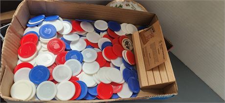 Poker chips and card holder