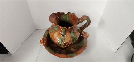 Dryden Arkansas Pottery Pitcher & Bowl