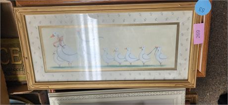 Various Wood Framed Artwork