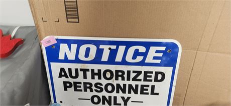 Metal sign