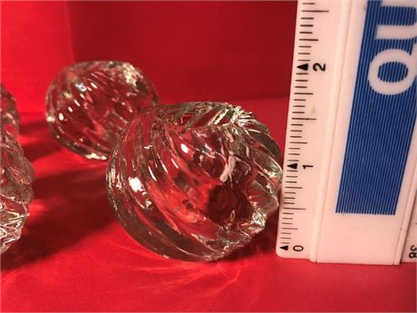 5 Glass Swirl Votive Candle Holders