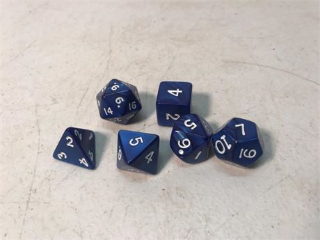 Gaming Multi Sided Dice (Blue)