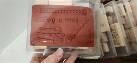 Lot Of Stampin Up Wood Stamp Sets