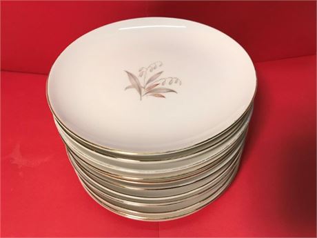 12 1961 Kayson Golden Rhapsody Desert Plates