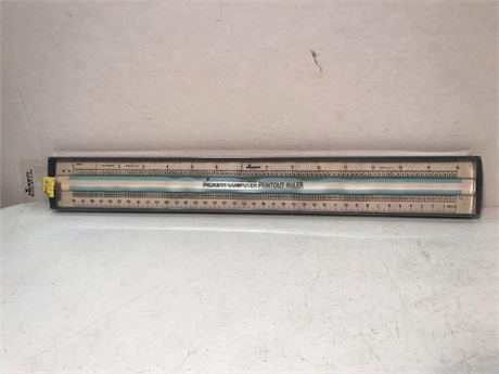Pickett Computer Printout Ruler