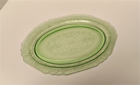 Vintage Green Oval Dish