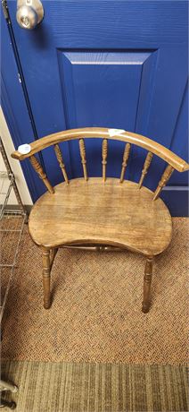 Wooden Spindle Curved Back Chair