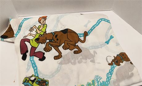 Vintage Twin Scooby Doo Top Sheet