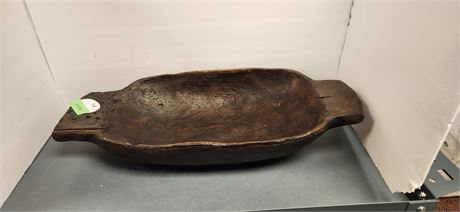 Large Wood Carved Decorative Bowl