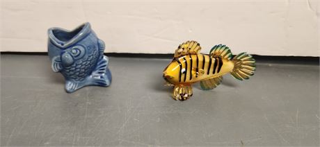 2 Collectible Fish Figurines