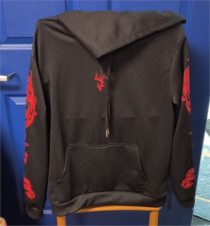Pullover Black Hoodie. Size Large
