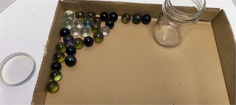 Jar Of Collectible Marbles